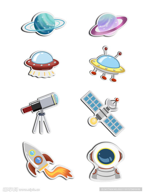 遨游星河 卡通太空元素套圖設計的無限創意